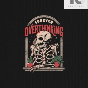 Eduely İskelet ve Harf Grafikli Düşük Omuz Oversize Tişört