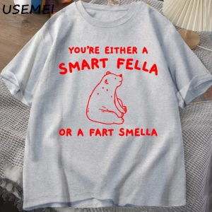 Eğer bir akıllı adam T Shirt kadın erkek Retro karikatür T-Shirt pamuk ayı garip T Shirt raha 2997