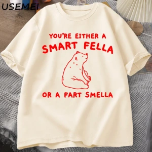 Eğer bir akıllı adam T Shirt kadın erkek Retro karikatür T-Shirt pamuk ayı garip T Shirt raha 2997