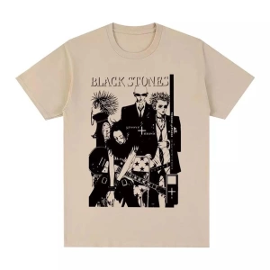 Ekru Anime Black Stones Band T-shirt Et1853