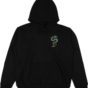 Electro Siyah Oversize Unisex Kapüşonlu Sweatshirt Hoodie