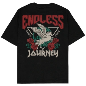 Endless Siyah Oversize Unisex T-shirt