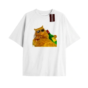 Energetic Baskılı Oversize Kalıp Unisex T-shirt