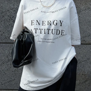 Energy Baskılı Oversize Kalıp Unisex T-shirt