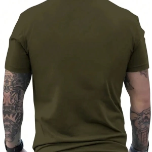 Erkek 3D Grafik Tişört, Rahat Polyester Yuvarlak Yaka Tişört, Makinede Yıkanabilir