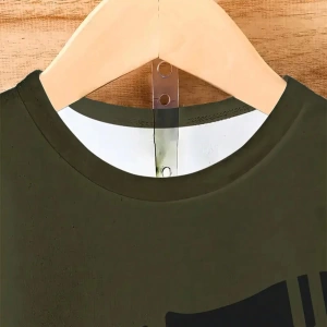 Erkek 3D Grafik Tişört, Rahat Polyester Yuvarlak Yaka Tişört, Makinede Yıkanabilir