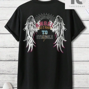 Erkek Ağaç Baskılı Yuvarlak Yaka Tişört