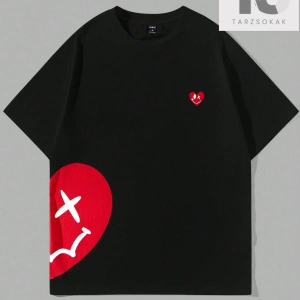 Erkek Araba ve Mektup Grafikli Tişört