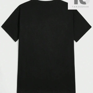 Erkek Araba ve Slogan Grafikli Düşük Omuz Tişörtü