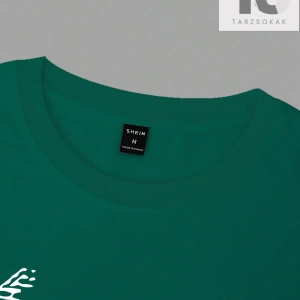 Erkek Ayı ve Mektup Baskı Yuvarlak Yaka Kısa Kollu Tişört