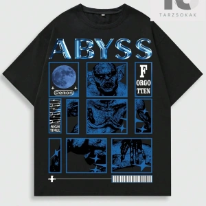 Erkek Baskılı Karakter ve Harf Desenli T-shirt