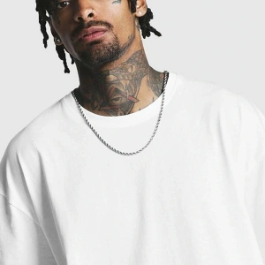 Erkek Beyaz Düz Oversize T-shirt