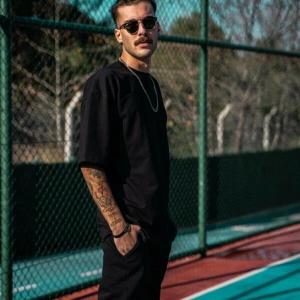 Erkek Beyaz Oversize T-shirt