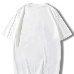 Erkek Beyaz T-shirt Nasa Logo Baskılı Oversize Tişört