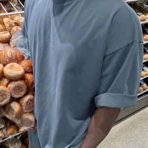 Erkek Bol Kesim Düşük Omuz Düz Tişört, Yaz İçin Moda