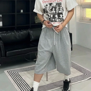 Erkek Büyük Boy Grafik Harf Baskılı Sokak Günlük Tişört