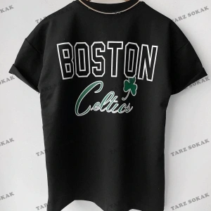 Erkek Celtic Baskılı Pamuklu Bisiklet Yaka Kısa Kollu Oversize