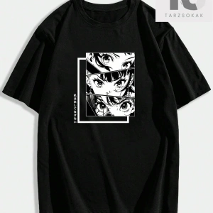 Erkek Çiçek Slogan Baskılı T-Shirt