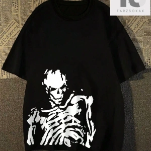 Erkek Çiçek & Slogan Grafikli Tişört