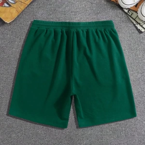 Erkek Çiçek Ve Slogan Baskılı Bağcıklı Bel Şortu Dışarı Çıkma Moda Bağcıkl