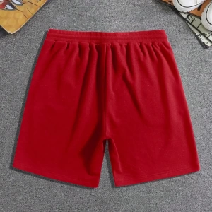 Erkek Çiçek Ve Slogan Baskılı Bağcıklı Bel Şortu Dışarı Çıkma Moda Bağcıkl
