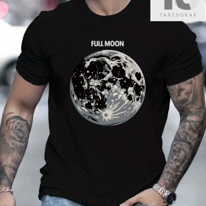 Erkek Desen Baskılı Kısa Kollu Tişört