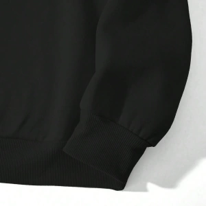 Erkek Düz Renk Bol Kesim Düşük Omuz Polar Kapüşonlu Sweatshirt