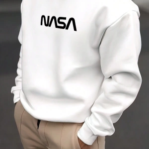 Erkek Düz Renk Düşük Omuz Bol Kesim Kapşonlu Sweatshirt Bağcıklı