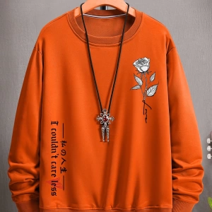 Erkek Düz Renk Düşük Omuz Bol Kesim Kapşonlu Sweatshirt Bağcıklı