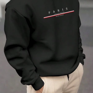 Erkek Düz Renk Düşük Omuz Bol Kesim Kapşonlu Sweatshirt Bağcıklı