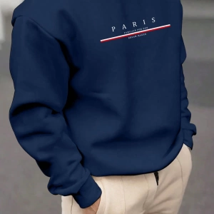 Erkek Düz Renk Düşük Omuz Bol Kesim Kapşonlu Sweatshirt Bağcıklı