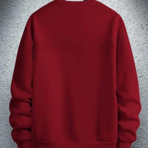 Erkek Düz Renk Düşük Omuz Bol Kesim Kapşonlu Sweatshirt Bağcıklı