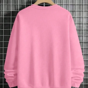 Erkek Düz Renk Düşük Omuz Bol Kesim Kapşonlu Sweatshirt Bağcıklı