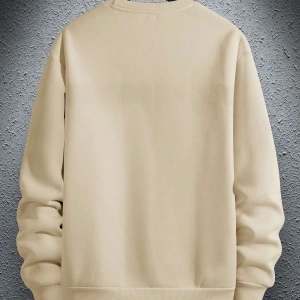 Erkek Düz Renk Düşük Omuz Bol Kesim Kapşonlu Sweatshirt Bağcıklı
