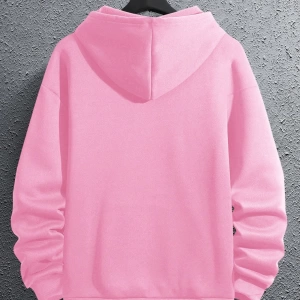 Erkek Düz Renk Düşük Omuz Bol Kesim Kapşonlu Sweatshirt Bağcıklı