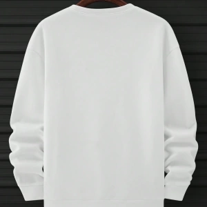 Erkek Düz Renk Düşük Omuz Bol Kesim Kapşonlu Sweatshirt Bağcıklı