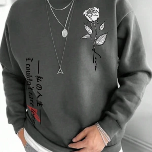 Erkek Düz Renk Düşük Omuz Bol Kesim Kapşonlu Sweatshirt Bağcıklı