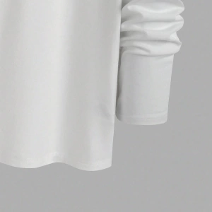 Erkek Düz Renk Düşük Omuz Bol Kesim Kapşonlu Sweatshirt Bağcıklı