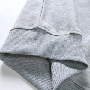 Erkek Düz Renk Düşük Omuz Bol Kesim Kapşonlu Sweatshirt Bağcıklı