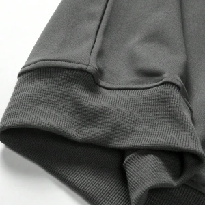 Erkek Düz Renk Düşük Omuz Bol Kesim Kapşonlu Sweatshirt Bağcıklı