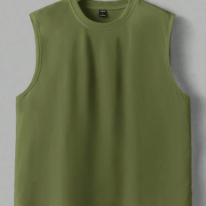 Erkek Düz Renk Günlük Geniş Askılı Tank Top