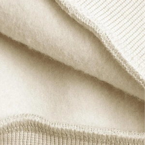 Erkek Ekru Kapüşonlu Fermuarlı 3 Üç İplik Polar Kanguru Oversize Salaş Sweatshirt Beyaz