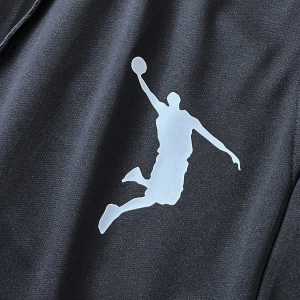 Erkek Genç Sokak INS Basketbol Forması Tarzı Tişört Seti, Klasik Siyah ve Bey