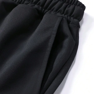 Erkek Geometrik Baskılı Kısa Kollu Tişört ve Bağcıklı Bel Pantolon Takımı, Yaz İ