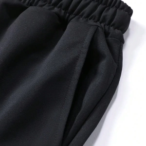 Erkek Geometrik Baskılı Kısa Kollu Tişört ve Bağcıklı Bel Pantolon Takımı, Yaz İ