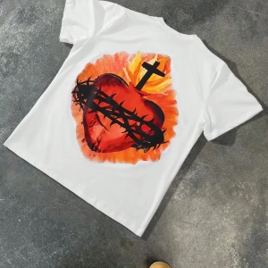 Erkek Gözlük, Harf ve Kalp Grafikli Tişört, Sokak Giyim, Rapçi İçin, Dış