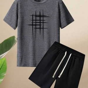 Erkek Grafik Baskılı Bel Şort