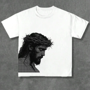 Erkek Günlük Büyük Boy Raglan Yuvarlak Yaka Tişört Grafik D
