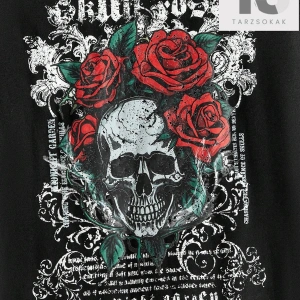 Erkek Günlük Göz Küresi ve Slogan Baskılı Tişört