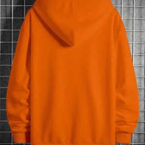 Erkek Günlük Harf Baskılı Kapüşonlu Sweatshirt Bağcıklı